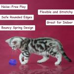 Shizhoo Cat Spring Toy, 30 Pcs Cat Kittens Toys Plastic Colorful Coil Spiral Springs for Swatting, Biting, Hunting, and Active Healthy Play Interactive Toys Indoor Cats