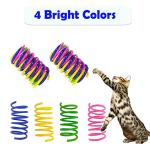 QUVOVID Cat Spring Toys 20 Packs Colorful Plastic Spring Coils Attract Cats to Swat, Bite, Cat Toys for Indoor Cats for All Breeds