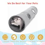 KOSMUSMO 51 Inches Extra Long Cat Tunnels for Indoor Cats, Collapsible Pet Play Tube with Cat Toys and Two Peek Holes, Cat Hideout Hideaway for Big Cats, Kittens, Bunny Rabbits, Ferrets, Puppy