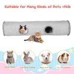 KOSMUSMO 51 Inches Extra Long Cat Tunnels for Indoor Cats, Collapsible Pet Play Tube with Cat Toys and Two Peek Holes, Cat Hideout Hideaway for Big Cats, Kittens, Bunny Rabbits, Ferrets, Puppy