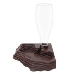 SLSON Reptile Water Feeder Automatic Water Dispenser Waterer 13.5Oz Feeding Accessories for Turtle Bearded Dragons Lizards Geckos for Terrarium Tank (Brown)