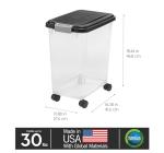 Airtight Pet Food Storage Container with Wheels