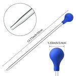 Boao 2 Sets Long Pipette for Fish Tank Coral Food Feeder Long Syringe Aquarium Coral Feeding Tube for Marine Fish Reef Aquatic Plant Spider Snake Lizard(Blue)