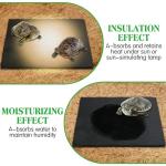 Tfwadmx Reptile Basking Platform Tortoise Feeding Dish Natural Rock Food Bowl Landscape Habitat Decor for Turtle Lizard Bearded Dragon Crested Gecko Snake 2Pcs