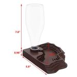 SLSON Reptile Water Feeder Automatic Water Dispenser Waterer 13.5Oz Feeding Accessories for Turtle Bearded Dragons Lizards Geckos for Terrarium Tank (Brown)