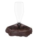 SLSON Reptile Water Feeder Automatic Water Dispenser Waterer 13.5Oz Feeding Accessories for Turtle Bearded Dragons Lizards Geckos for Terrarium Tank (Brown)
