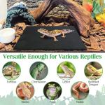 Tfwadmx Reptile Basking Platform Tortoise Feeding Dish Natural Rock Food Bowl Landscape Habitat Decor for Turtle Lizard Bearded Dragon Crested Gecko Snake 2Pcs