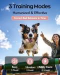 Delupet Dog Training Collar with Remote - Gentle Bark Control Device with 3 Training Modes & 16 Sensitivity Levels, Rechargeable Waterproof Anti Bark Collar for Small Medium Large Dogs