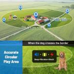 VERSMELO GPS Wireless Dog Fence, Electric Fence for Dogs, Perimeter Collar Fence System, Radius 33-1999 Yards, IPX7 Waterproof, Beep Vibration Shock Correction, for Pets Over 18 Lbs