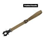 ICEFANG Short Dog Leash 25Inch Reflective Nylon Traffic Leash with Padded Handle,Heavy Duty Auto Lock Swivel Clip for Medium Large Dogs No Pull Training Walking (Brown, 25 Inch)
