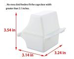 ORIBUKI 2 Pack No Mess Small Bird Feeder Bowl & Food Holder Hanging Cage Cups Dishes with Perch Fruit Vegetable Feeders Clips for Parrot Conure Parakeet Water Dispenser for Cage