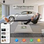 Pet Camera Indoor, Indoor Camera Wireless with 2k 360 Translation 90 Tilt Auto Tracking Motion Detection Night Vision Live Notice Schedule Share View, Pet Camera Indoor with Phone App 2.4GHz, 2 Pack
