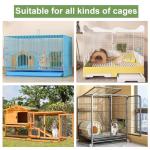 LUAVIARU Upgrades 4pcs Hay Feeder Rabbit - Guinea Pig - Metal Frame Hay Rack with Adjustable Hook - Less Wasted - for Guinea Pig, Bunny, Chinchilla Cage Accessories - Bunny Feeder