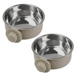 Lightweight Stainless Steel Pet Feeder Bowls - 2 Pack
