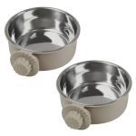 Lightweight Stainless Steel Pet Feeder Bowls - 2 Pack