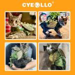 cyeollo Small Animal Bunny Costume Dinosaur Cosplay Halloween Pet Outfits for Rabbit Small Tiny Puppy Dog & Kitten 2lb to 4lb