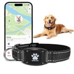 Myiwb GPS Dog Collar Tracker 2-in-1,Reflective Waterproof Adjustable Pet Collar,iOS-Only,Ideal for Dog Tracking pet Tracker,for Small to Large Dogs,Real-Time Tracking,No Monthly Fees(Black,Small)