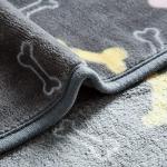Allisandro Luxurious Dog Blanket, 350 GSM Super Fuzzy Microplush Fleece Pet Blankets for Small Medium Large Dogs and Cats, Vivid Bone, 64 × 40 Inches