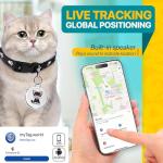 Cat Tracke Collar-Cat GPS Tracker-GPS Tracker for Cats-Pet Tracker for Cats| Android and iOS Universal | No Monthly Fee | Waterproof | Works with Any Collar