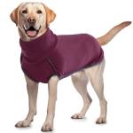 ROZKITCH Dog Winter Coat Soft Pullover Pajamas, Pet Windproof Warm Cold Weather Jacket Vest Cozy Onesie Jumpsuit Apparel Outfit Clothes for Small, Medium, Large Dogs Walking Hiking Travel Sleep Red
