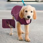 ROZKITCH Dog Winter Coat Soft Pullover Pajamas, Pet Windproof Warm Cold Weather Jacket Vest Cozy Onesie Jumpsuit Apparel Outfit Clothes for Small, Medium, Large Dogs Walking Hiking Travel Sleep Red