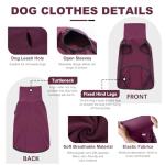 ROZKITCH Dog Winter Coat Soft Pullover Pajamas, Pet Windproof Warm Cold Weather Jacket Vest Cozy Onesie Jumpsuit Apparel Outfit Clothes for Small, Medium, Large Dogs Walking Hiking Travel Sleep Red