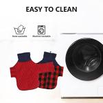 Geyecete Dachshund Coat,Dachshund Winter Coat,Warm Waterproof Windproof, High Neckine String Holes Miniature Dachshund Jacket for Small Dog-Red-M