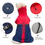 KOOGAL Pet Dog Clothes Coat for Large Dogs，Pet Waterproof Warm Winter Jacket Cold Weather Coats Reflective Pet Vest Warm Fleece Dogs Snowsuit,Dog Raincoat Rain Poncho Windbreaker (Red, 5XL)