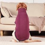 ROZKITCH Dog Winter Coat Soft Pullover Pajamas, Pet Windproof Warm Cold Weather Jacket Vest Cozy Onesie Jumpsuit Apparel Outfit Clothes for Small, Medium, Large Dogs Walking Hiking Travel Sleep Red