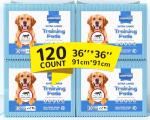 JOINPADS 120 Count 36” x 36” Extra Large-Jumbo Disposable Training Pads for Dogs, Puppies, Cats, Rabbits - Thicken Super Absorbent Potty Pads