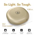 Molly&Cody GPS Dog/Cat Tracker, Multi-Mode GPS/Bluetooth, Real-Time Tracking for Pet Collar with Virtual Fence, Long Battery, IP67 Waterproof, Health Monitor, 1-Year Record, iOS/Android App (Gold)