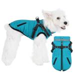 Norbi Warm Dog Coats with Reflective Harness - Winter Jacket Vests for Small & Medium Dogs
