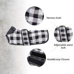 Geyecete Waterproof Warm Thermal Quilted Dachshund Coat with Warm Fleecy Lining Inside,Outdoor Dog Apparel with Adjustable Bands for Small,Medium Dog-Black-S