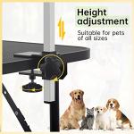BestPet 32in 36in Dog Grooming Table Foldable Home Pet Bathing Station with Adjustable Height Portable Drying Table with Arm Noose for Medium Small Dogs (32 Inch)