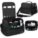 POCDUORG Pet Travel/Grooming Supplies Organizer Carry Bag - Compatible with Oneisall/Neabot Dog Grooming Vacuum, Large Capacity - Bag Only (Black)