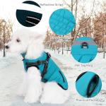 Norbi Warm Dog Coats with Reflective Harness - Winter Jacket Vests for Small & Medium Dogs