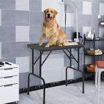 BestPet 32in 36in Dog Grooming Table Foldable Home Pet Bathing Station with Adjustable Height Portable Drying Table with Arm Noose for Medium Small Dogs (32 Inch)