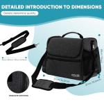 POCDUORG Pet Travel/Grooming Supplies Organizer Carry Bag - Compatible with Oneisall/Neabot Dog Grooming Vacuum, Large Capacity - Bag Only (Black)