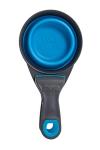 Dexas Pets Collapsible KlipScoop Collapsible Dry Dog Food Scoop and Dog Food Bag Clip, 1 Cup Capacity, Pro Blue