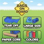 Bags On Board Dog Poop Bags | Strong, Leak Proof Dog Waste Bags | 9 x14 Inches, 315 Blue Bags
