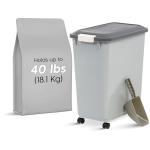 Dog Food Storage Bin with Wheels and Scoop