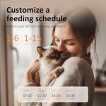 IMIPAW PET Automatic Cat Feeder: 4L Cat Food Dispenser Timed Precise Auto Feeder Programmable 1-6 Meals- Easy to Clean& Dual Power with Desiccant Bag Keeps Food Fresh- Reliable Pet Feeder for Cats