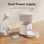 IMIPAW PET Automatic Cat Feeder: 4L Cat Food Dispenser Timed Precise Auto Feeder Programmable 1-6 Meals- Easy to Clean& Dual Power with Desiccant Bag Keeps Food Fresh- Reliable Pet Feeder for Cats