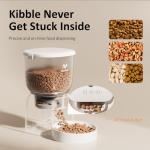 IMIPAW PET Automatic Cat Feeder: 4L Cat Food Dispenser Timed Precise Auto Feeder Programmable 1-6 Meals- Easy to Clean& Dual Power with Desiccant Bag Keeps Food Fresh- Reliable Pet Feeder for Cats