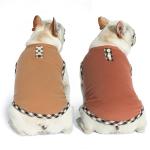 KYEESE 2Pack Dog Shirt Sleeveless Dog Sweatshirt Soft Fleece Coats Stretchy Vest Pullover Clothes Lightweight Sweater for Small,Brown+Khaki,L