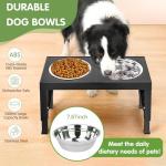 Adjustable Elevated Dog Bowl Stand for Large Dogs