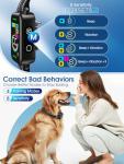 DINJOO Dog Bark Collar for Large/Medium/Small Dogs | Rechargeable Smart AI Anti-Barking Training Collar with 8 Adjustable Sensitivity, Beep & Vibration Modes | Solves Excessive Barking - Dark Black