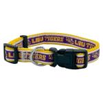 Pets First Collegiate Pet Accessories, Dog Collar, LSU Tigers, Large