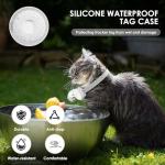 ZFSJTAG Cat GPS Tracker, Smart Cat GPS Tracker Compatible with Apple Find My App (Only iOS), No Monthly Fee, Waterproof (White Tracker, White Cat Collar)