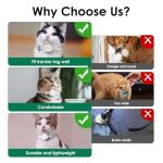 ZFSJTAG Cat GPS Tracker, Smart Cat GPS Tracker Compatible with Apple Find My App (Only iOS), No Monthly Fee, Waterproof (White Tracker, White Cat Collar)